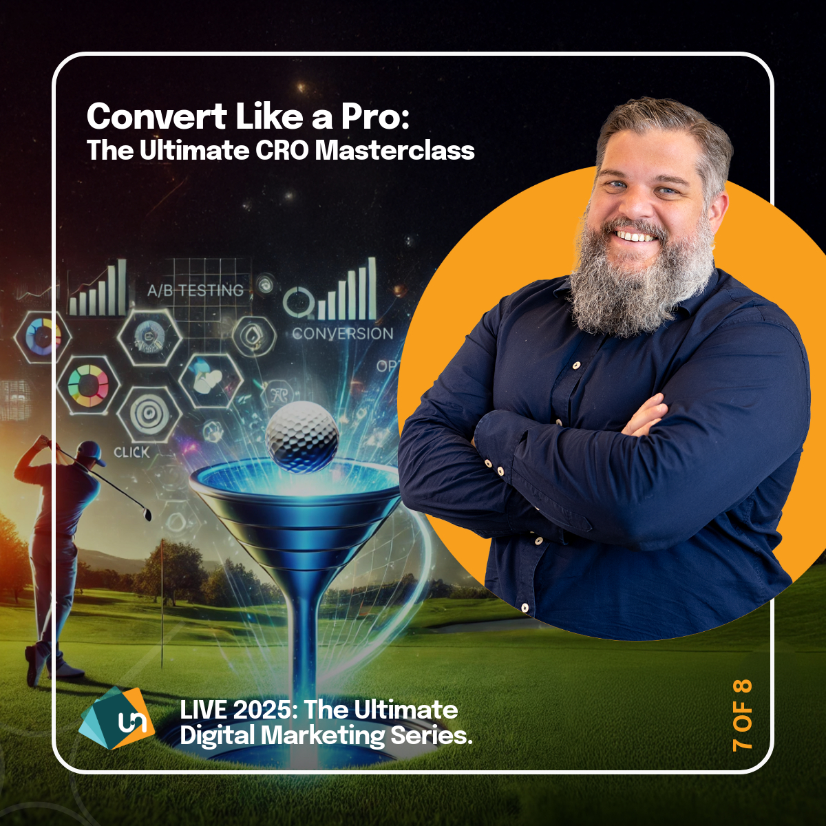 CRO Masterclass promo image featuring facilitator, Quentin Weber